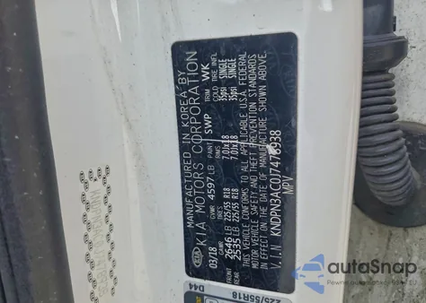 2018 Kia Sportage Ex z USA, uszkodzony, nr VIN KNDPN3AC0J7478938